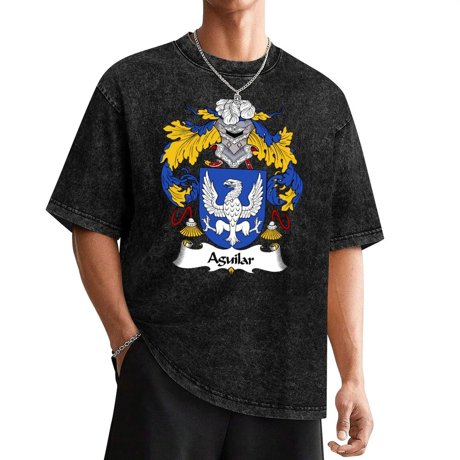 

Aguilar Coat of Arms/Family Crest T-Shirt quick drying vintage t shirts korean fashion t shirts for men graphic