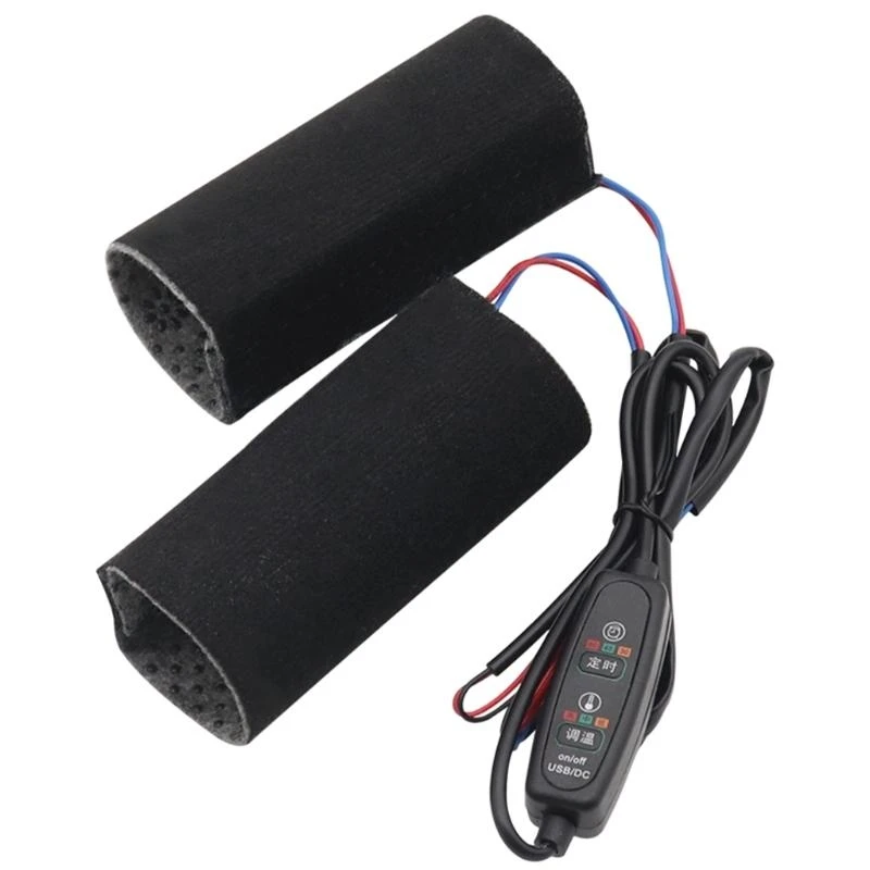 U13C Adjustable Heated Motorcycle Grips 3 Temperature Modes Timer System Acrylic Construction For Winter Commuting And Long R