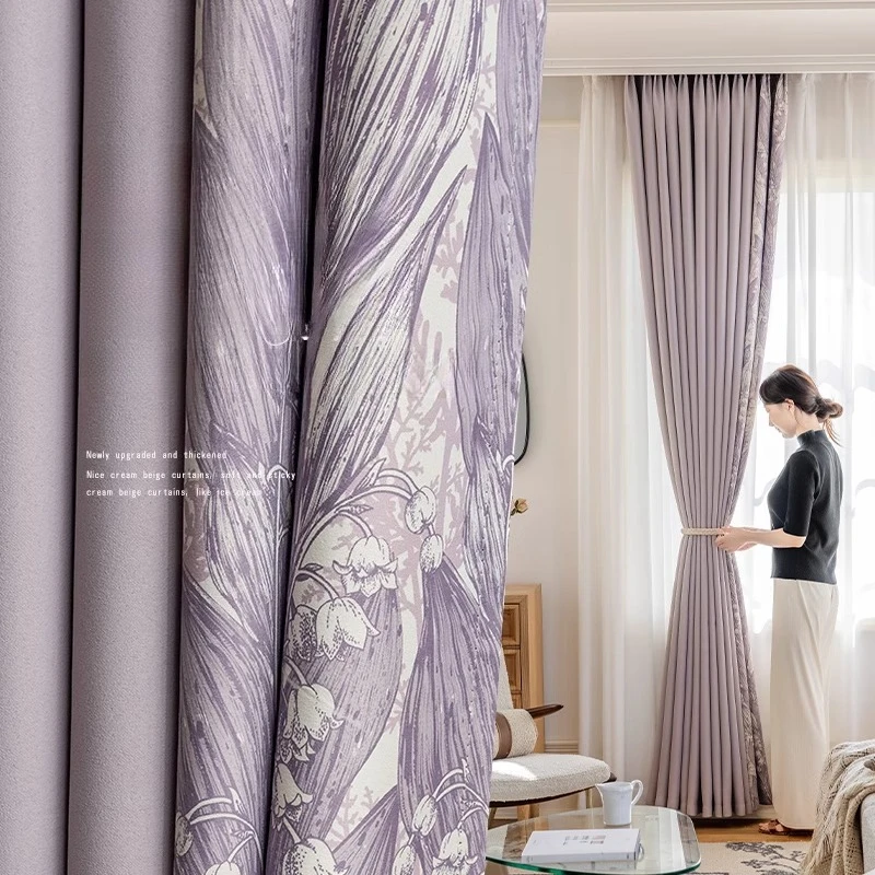 

Роскошные плотные шторы для гостиной, столовой, спальни, высокое качество, индивидуальный бархат, светильник премиум-класса, балкон, эркер