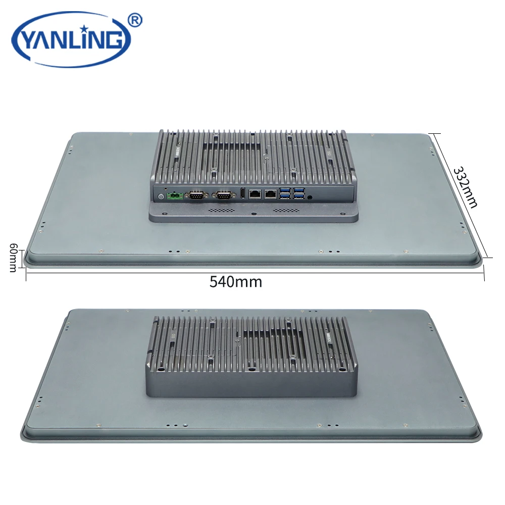 21.5inch Industrial Flat Panel PC Capacitive Touch Computer Multi-Point Fanles Touch Panel PC Support Cantilever Wall Mounting