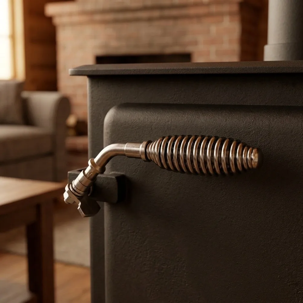 Stainless Steel Spring Handle For Fireplace Door & Wood Stove - 195mm Replacement Part,  Fireplaces & Stove Accessories
