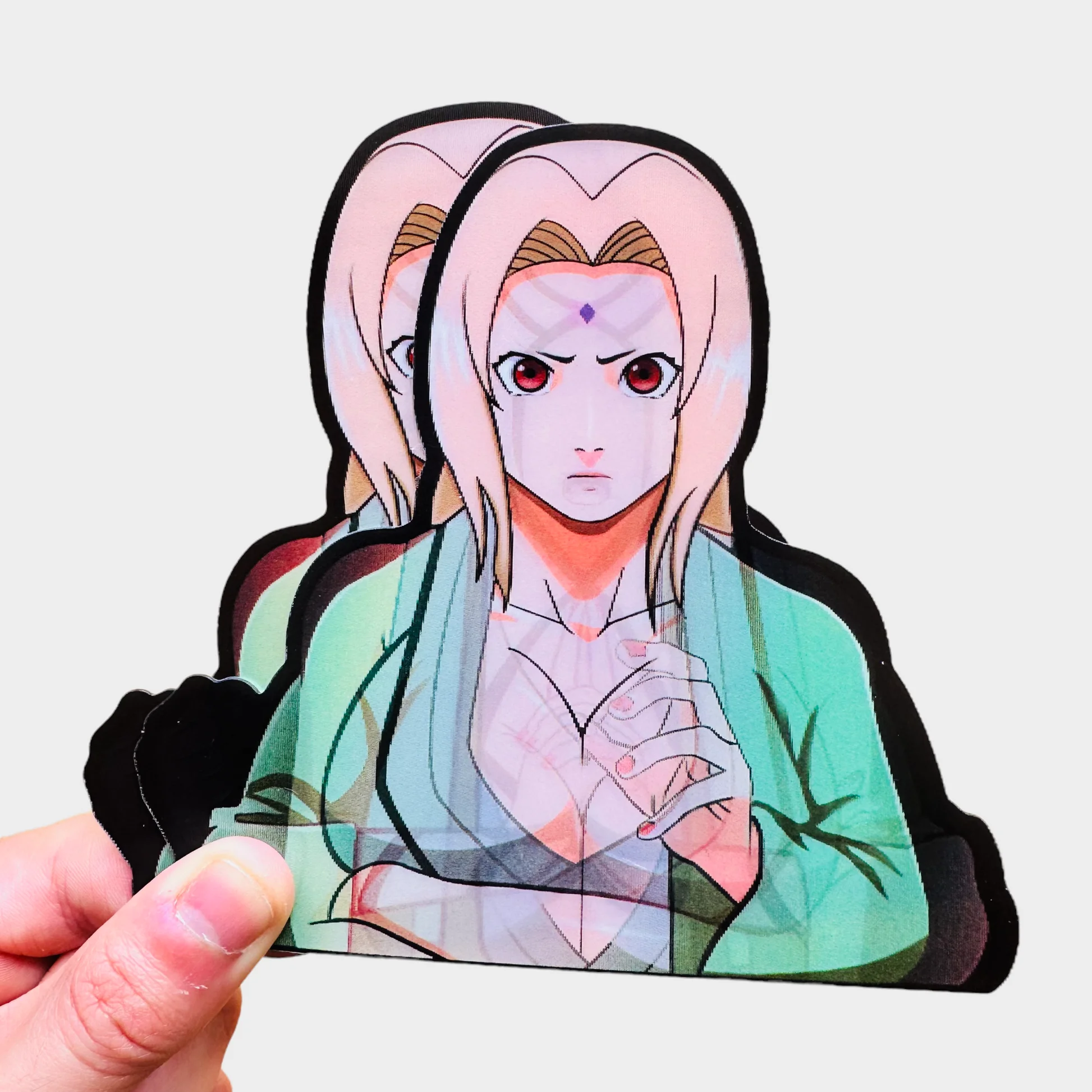 Anime NARUTO 3D Gradient Tsunade Motion Sticker Magic Sticker Creative Car Sticker Notebook Luggage Waterproof Decal Kid Toys