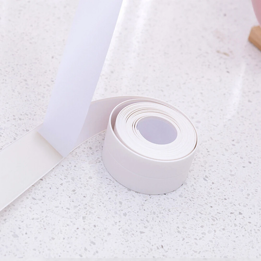 Mildew Tape PVC Kitchen Bathroom Wall Sealing Tape Adhesive Tile Crack Repair Waterproof