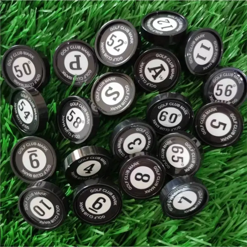 【Price Drop !!】Golf Distance Club Label ABS Hit Label, Non-Slip Grip Label, Easy-To-Identify Number Tags, Fits All Golf Club Gri