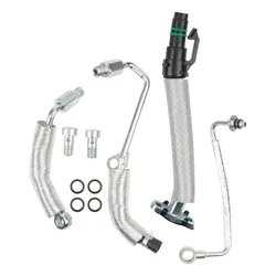 4PCS Turbo Oil Return Drain Line and Oil Feed Pipe Kit For Chevy Cruze Sonic Trax & Buick Encore 1.4 L4 55567067 55587854