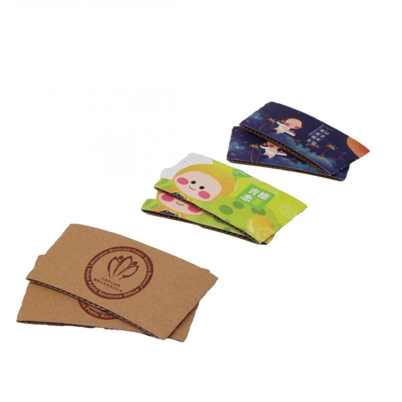 Customized productHot Drink Cup Sleeves Corrugated Cardboard Coffee Paper Cups Sleeve