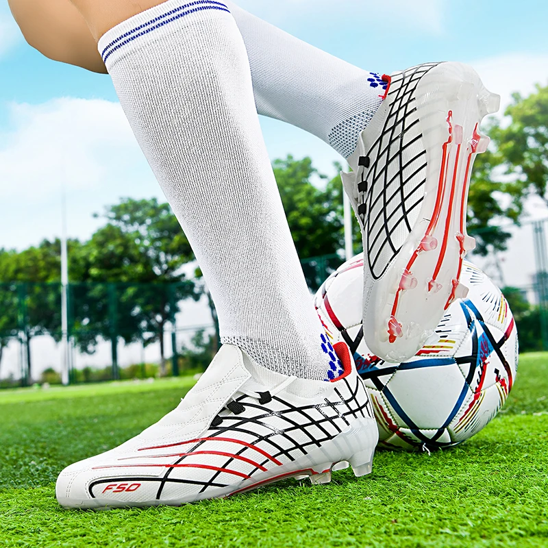 

Men Soccer Shoes Training Football Boots Non-Slip Breathable Outdoor Sports Cleats Ultralight Futsal Unisex Comfortable Sneakers