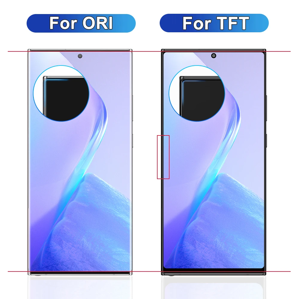 New tft display note 20 ultra with frame, LCD for Samsung Galaxy Note 20 Ultra 5G N986B N985 Touch Screen Digitizer Assembly