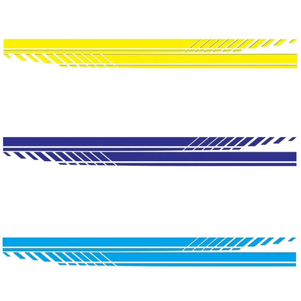 2 Stück PVC Auto-Seitendekor Universelle Coole Autotür-Streifen Mehrfarbiger Sport-Stil Rennstreifen Grafik-Aufkleber Offroad – Detail 5