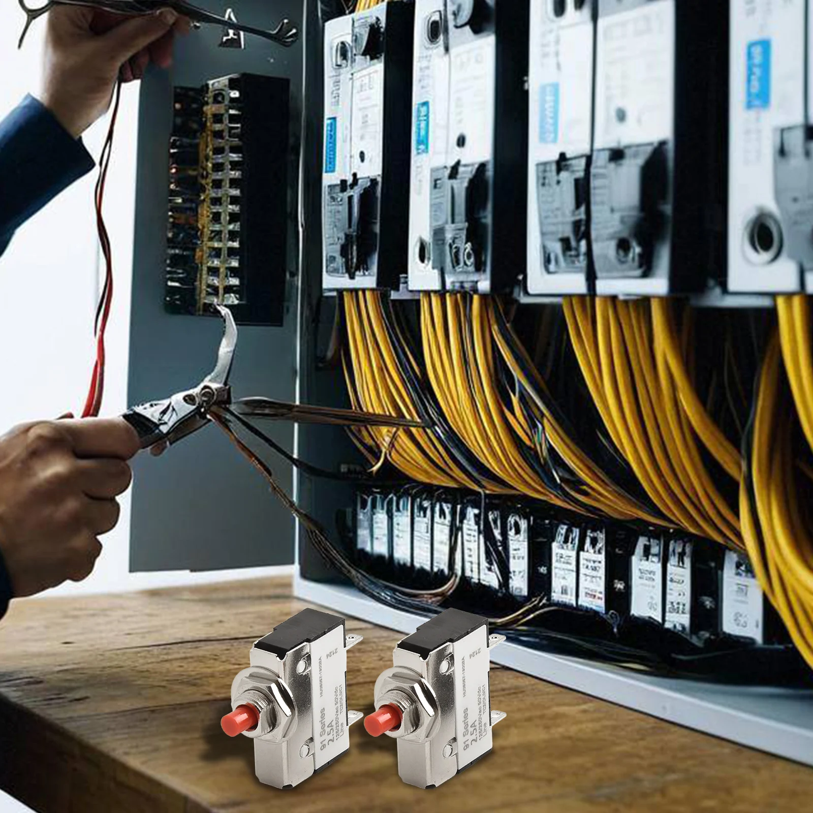 Circuit Breaker Over Current Overload Protection Switch 2.5/3/4/5A Manual Reset Thermal Switch DC Circuit Breaker Switch