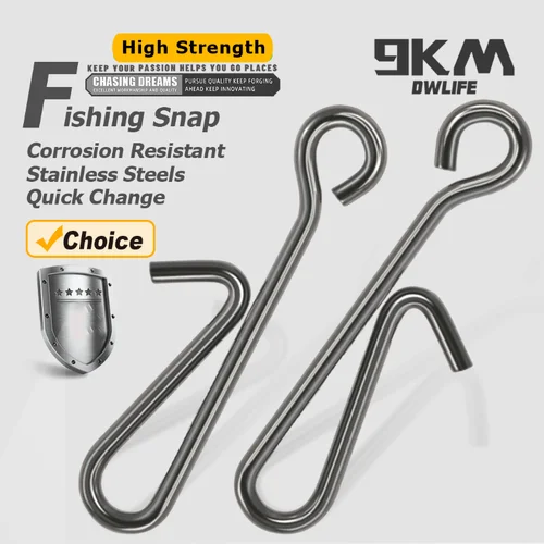 Clips de pesca Quick Snap 50 ~ 200 Uds Clips de velocidad de acero inoxidable Crankbait Link señuelo broches conector giratorio agua salada agua dulce