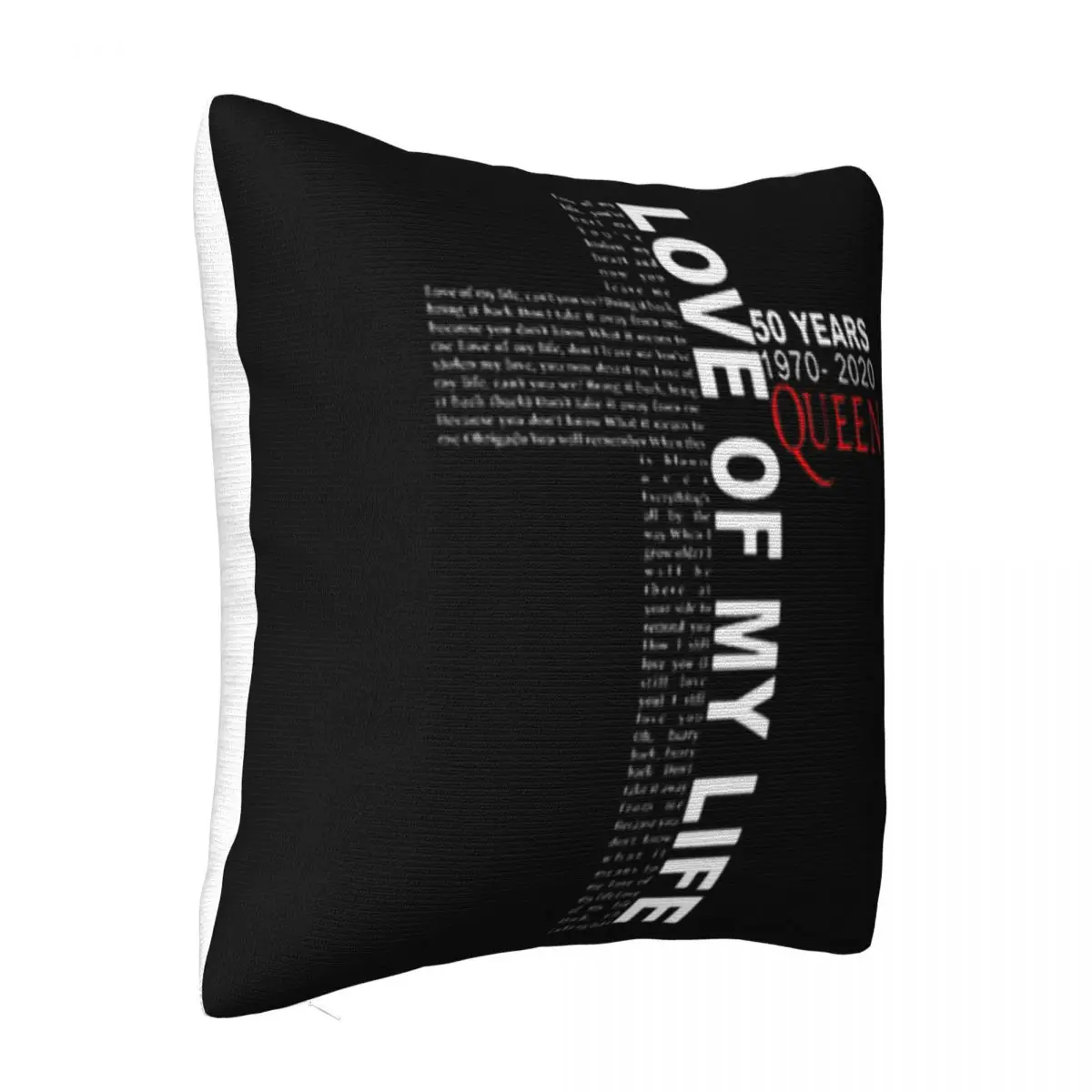 Love Of My Life 50 Years Queen 1970'2020 Good Quality Original Music Classic Girl Slogan Comfortable Halloween Pillow Case