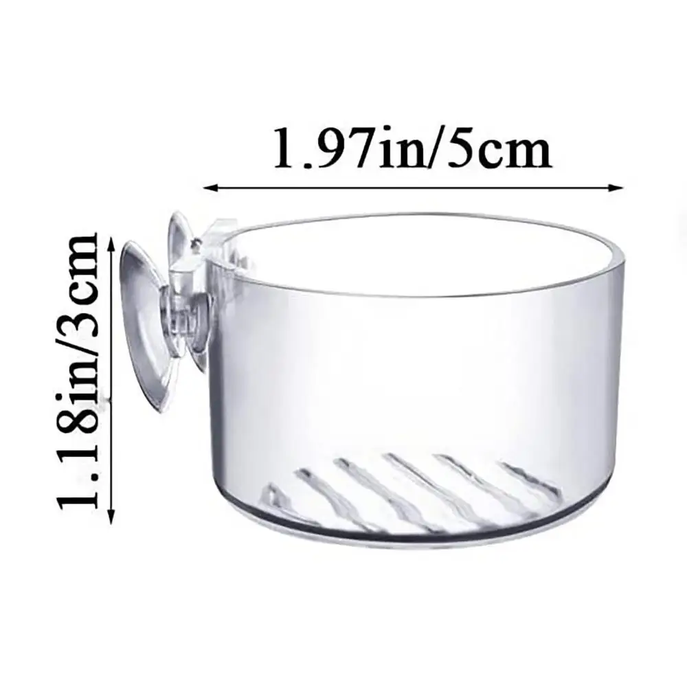 Acryl Wasserpflanze Tasse Aquarium Aquarium Glas Blumentopf mit Saugnapf Fütterungsbehälter Ständer für Aquarium Landschaft – Detail 2