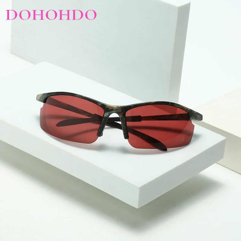 DOHOHDO Polarized Fishing Sunglasses Men Women Classic Red Lens See Fish Float Sun Glasses Outdoor Driving Glasses Eyewear UV400