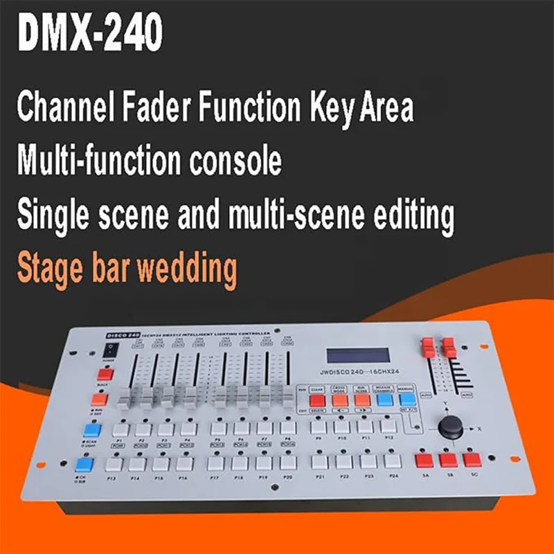 DJ Disco 240 Controller DMX512 Console DJ Mixer For Stage Led Dimmer Moving Head Par Beam Stage Lighting Computer Programmable