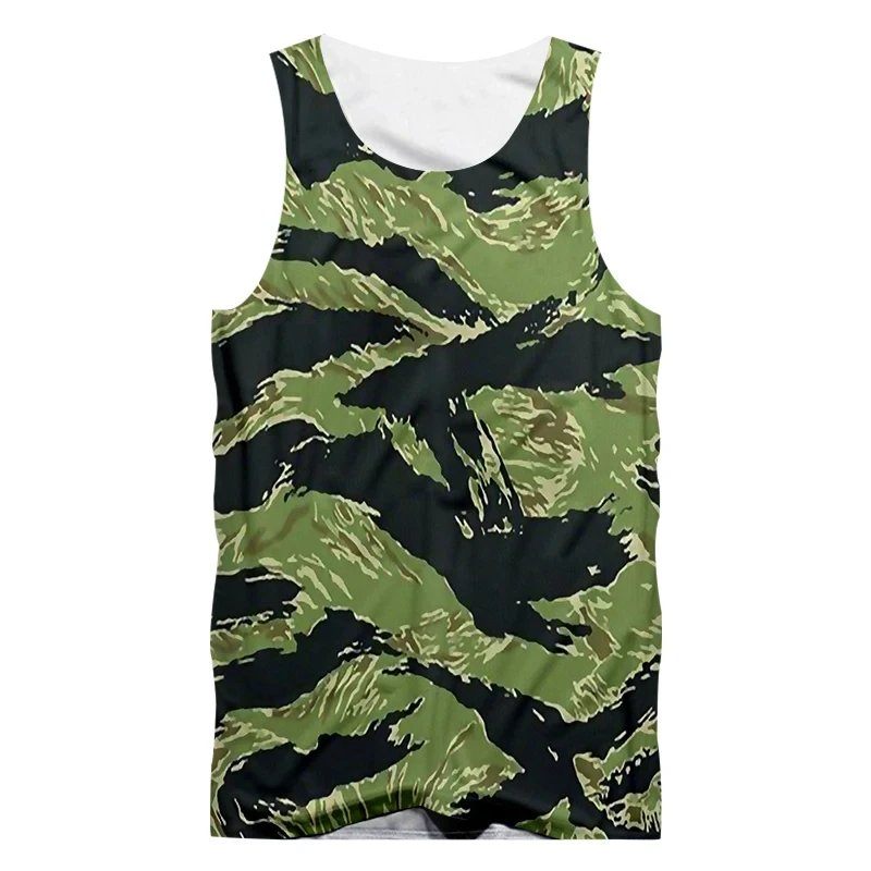 2024 New Leopard Pattern Men\'s Tank Tops 3D Printed Summer New Trendy Man Oversized Fitness Vests Unisex Sleeveless Gym Clothing