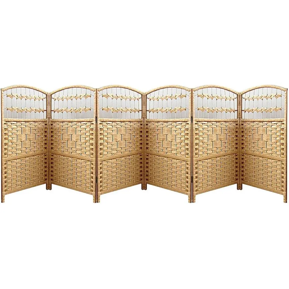 

Short Room Divider Sn,olding Oice Dividers Partition,Kindergarten Privacy Sn,Handmade Rattan Weaving Light-Blocking and Breathab