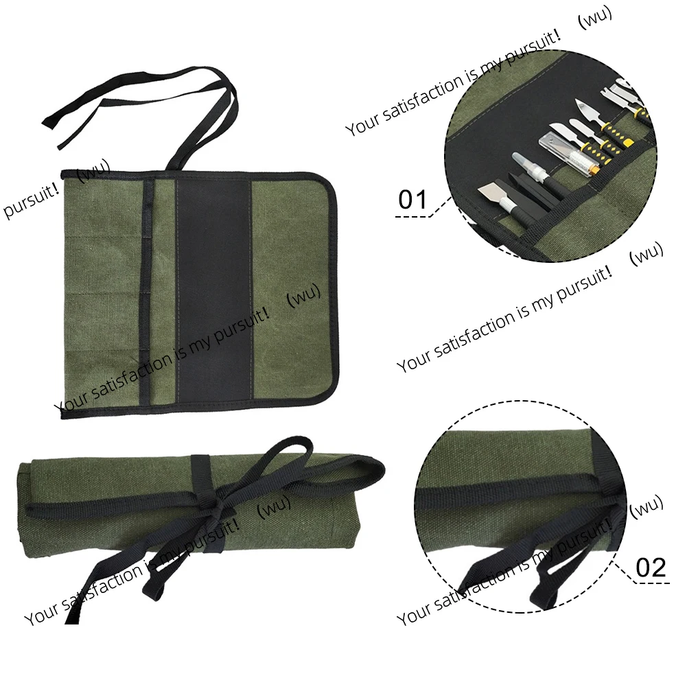 Tool Storage Multi-pocket, Multifunctional Roll-up Tool Wrench Bag, Suspension