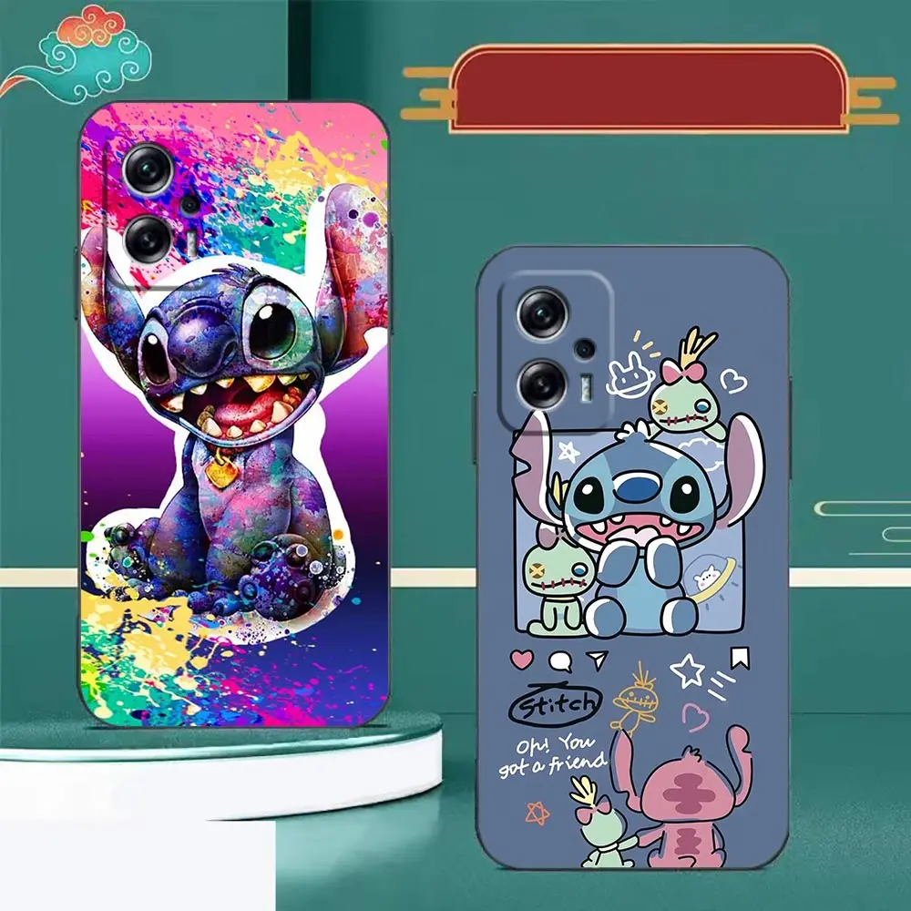 L-Lilo S-Stitch And A-Angel Phone Case For Redmi Note 13 12 11 10 9T 9S 9 8T 8 7 6 5 5A 4 3 A1 GO Cover Funda Coque Shell Case