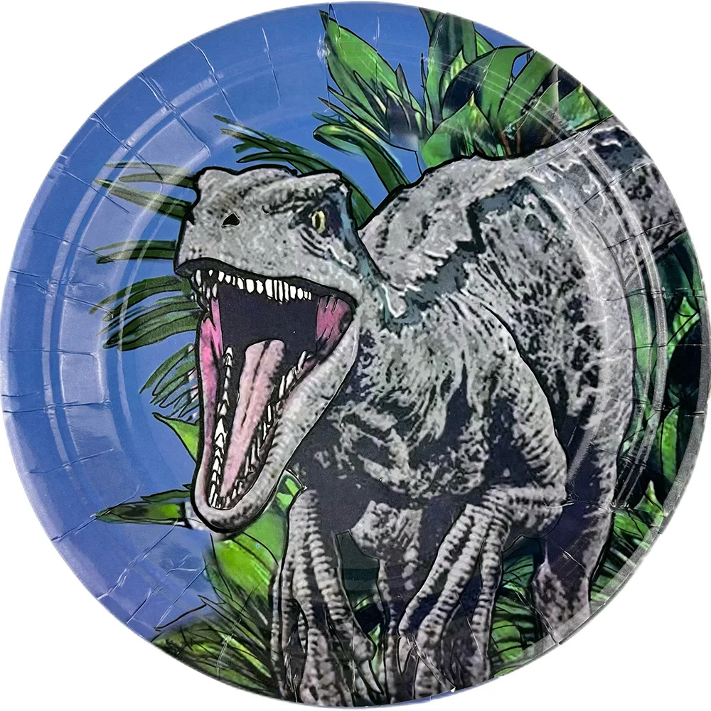 Dinosaur Party Disposable Tableware Paper Plates Cups Napkin Tablecloth Tyrannosaurus Rex plate Jurassic Themed Party Decor