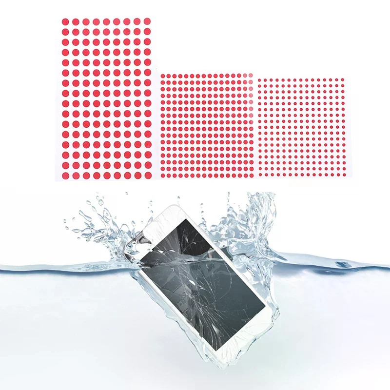 

500 шт. 2/3/5 мм защитная этикетка повреждения воды, чувствительная гарантия, индикатор, датчики, ремонт