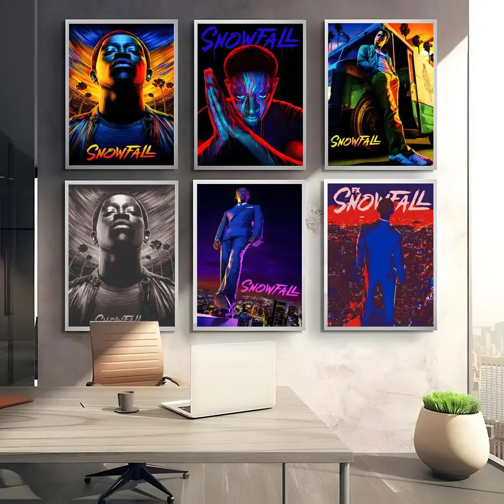 S_Snowfall Poster Perfect Sticker Self Adhesive Art Designed for Home Dining Office Spaces #2