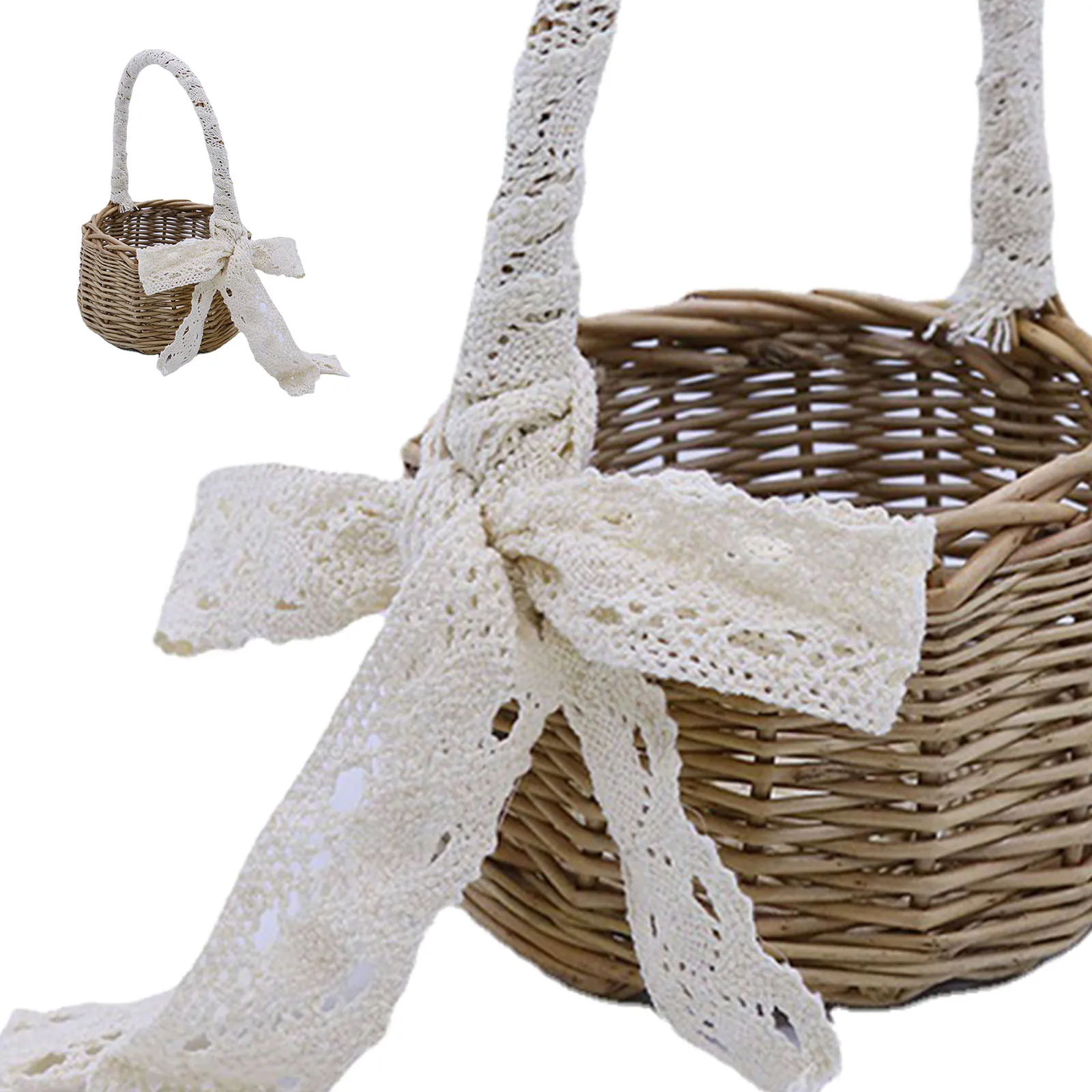 

1Pcs Eco-Friendly Rattan Plant Container Sturdy Storage Basket for Fresh and Dried Flowers Rattan Basket Flower Container