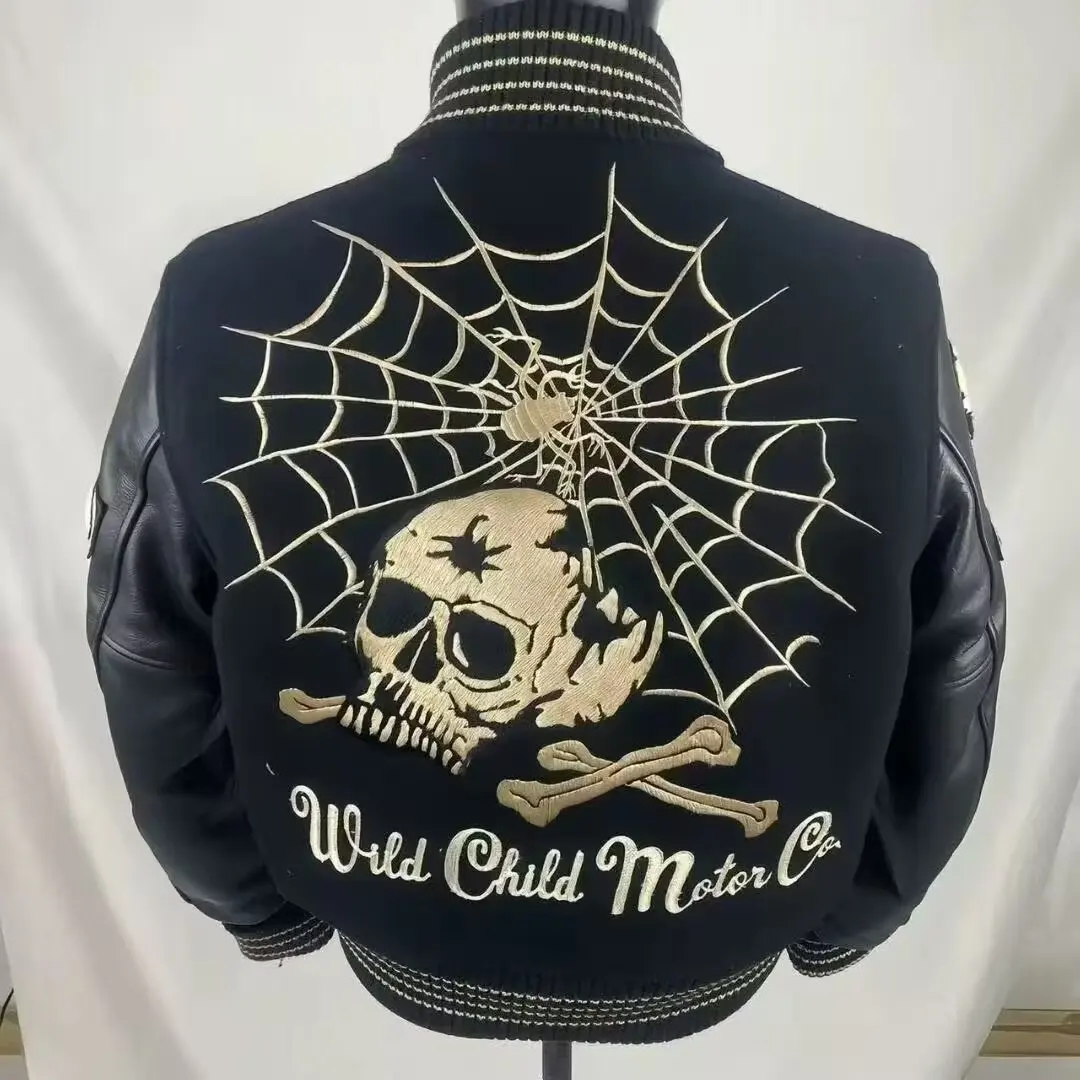 

Autumn Winter plus Size 250 Pou Eastern Skull Spider Baseball Jaet Cleanfit Slim Fit Collar Vibe ort Wide Outerwear