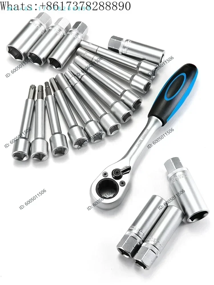 Shock Absorber Removal Tool Set - Upper Seat Screw Tower Top Socket Wrench Ratchet Bit Set for Auto Repair And Maintenance