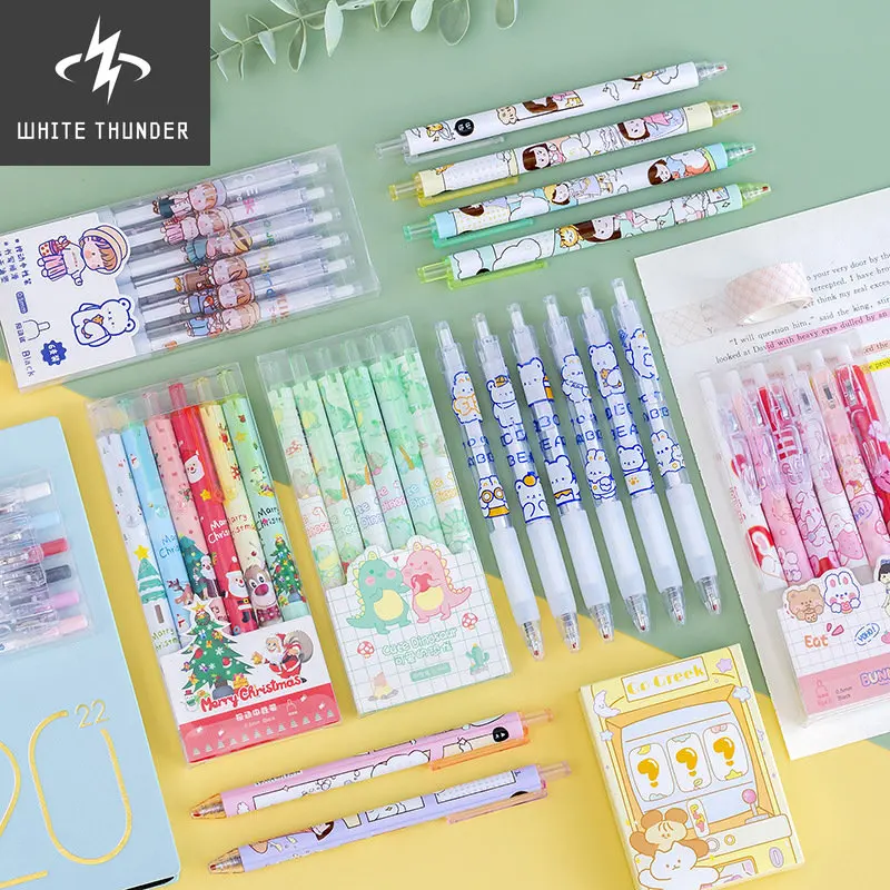 6 шт., ручка для письма, 0,5 мм