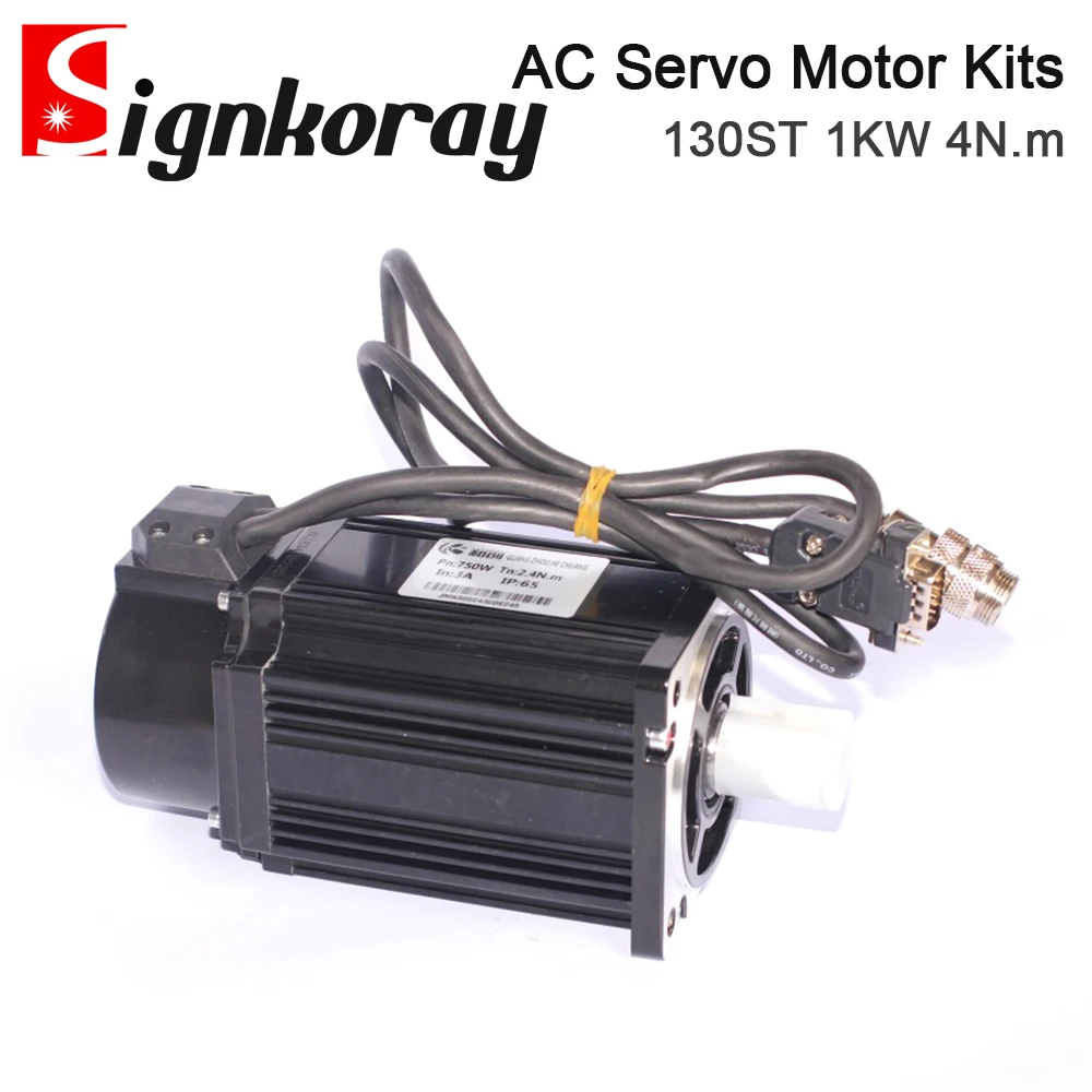 SignkoRay 1KW 4N.m AC Servo Motor Driver Kits 2500RPM 220V for Industrial Control Application HC150+130ST-H04025