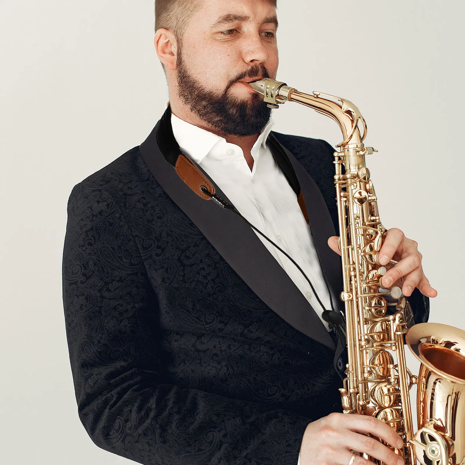 

Saxophone Strap Fixing Accessory Universal Belt Comfortable Portable Hanging Harness Cotton Neck