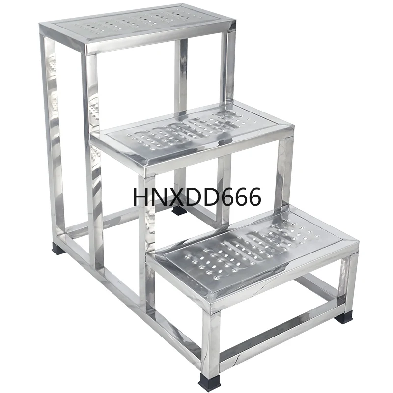 

Thickened stainless steel pedal stool shoe changing stool