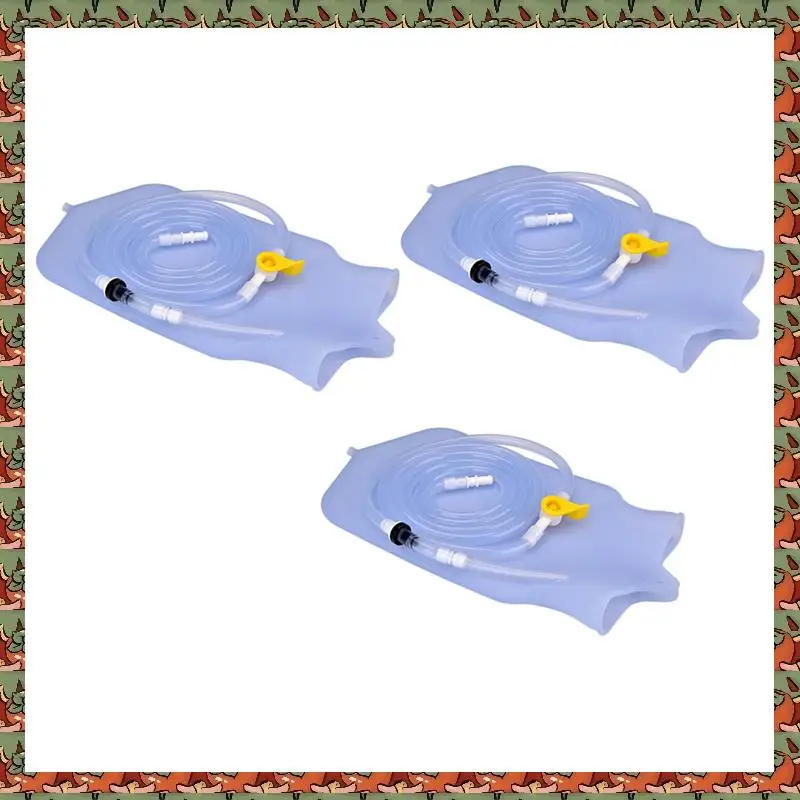 

ABLQ 3X 2000Ml Constipation Flusher Feminine Hygiene Enema Bag Sets For Colon Cleansing Silicone Hose Health Cleaner Kit