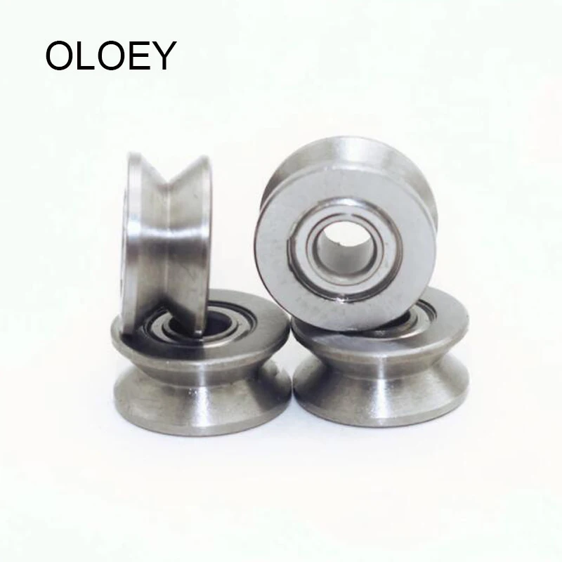 50pcs/lot V623ZZ V Groove Roller Wheel Ball Bearings 3 * 12 * 4 mm Embroidery Machine Pulley Bearing V623 623V (Carbon steel)