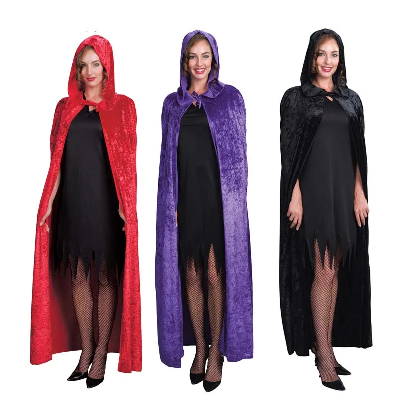 Halloween-Kostüm für Erwachsene, Umhang, Bühnenaufführung, Herren, Damen, roter Teufel-Terror-Mantel, Polyesterfaser, 00 % neues Modell