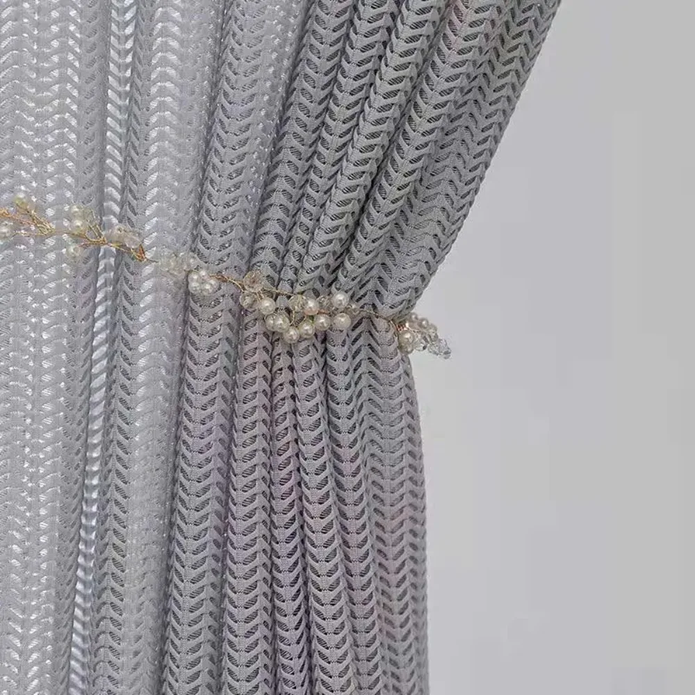 

Роскошные тюлевые шторы для гостиной, современные прозрачные занавески в виде рыбьей кости для украшения спальни, оконная вуаль, жалюзи, декор