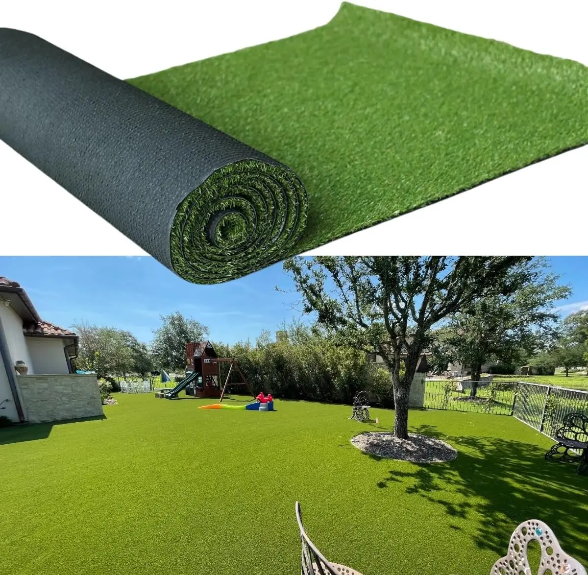 

Realistic Artificial Grass Turf 0.8inch Thick, Fake Lawn for Indoor Outdoor Garden Backyard Balcony Pet Dog Safe
