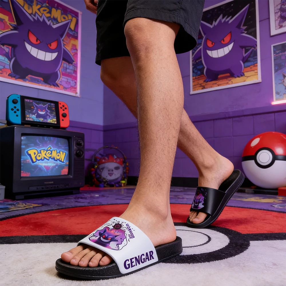 

Gengar Cartoon Slippers Creative Pattern Boy Girl Home Non-Slip Summer Sandals Can Be Worn Outside Couple Beach Comfort Kawaii