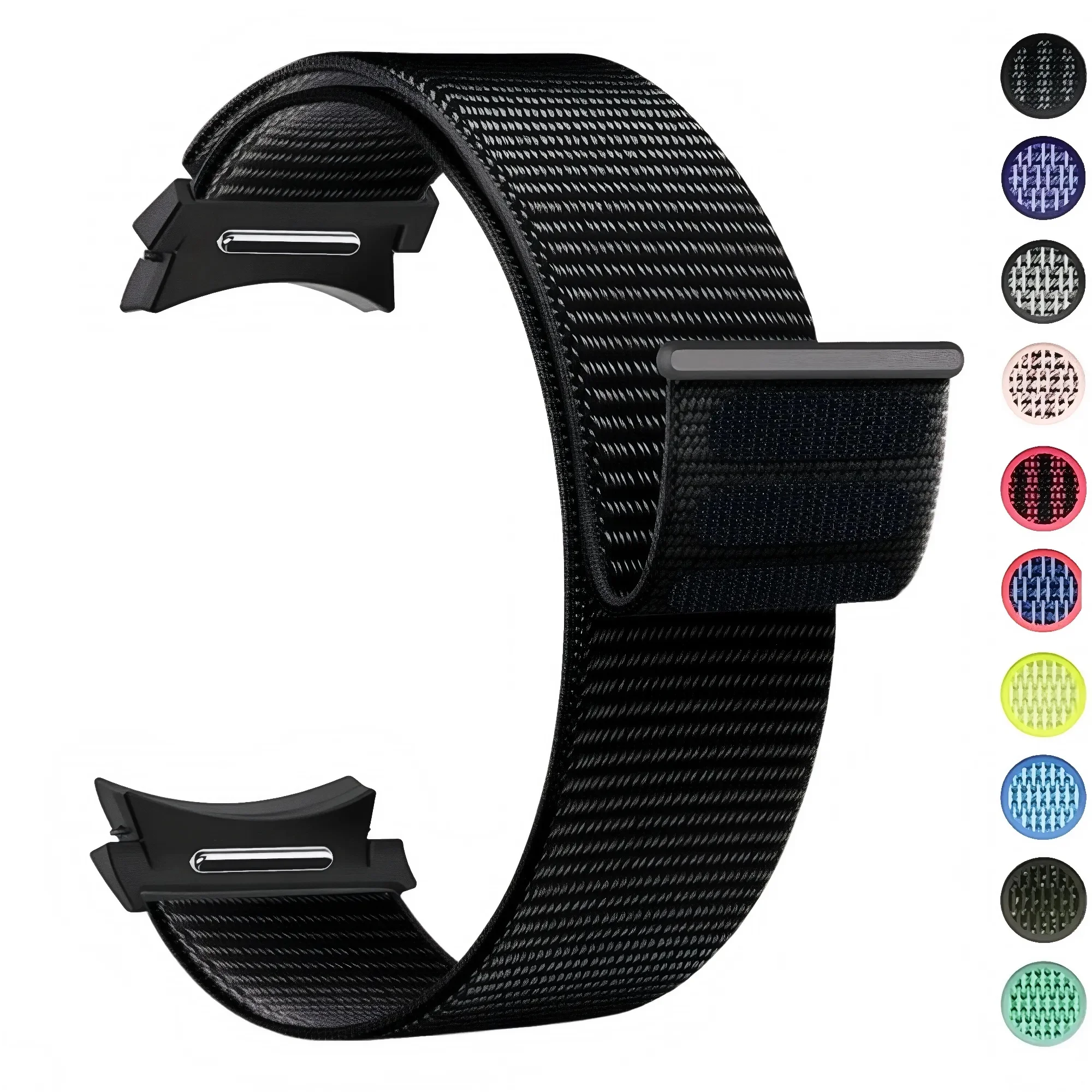 Pasek nylonowy z pętelką do Samsung Galaxy Watch 7 6 5 4 44mm 40mm/5 Pro, bransoletka correa, pasek bez szczelin do Galaxy Watch6 Watch4 Classic 47