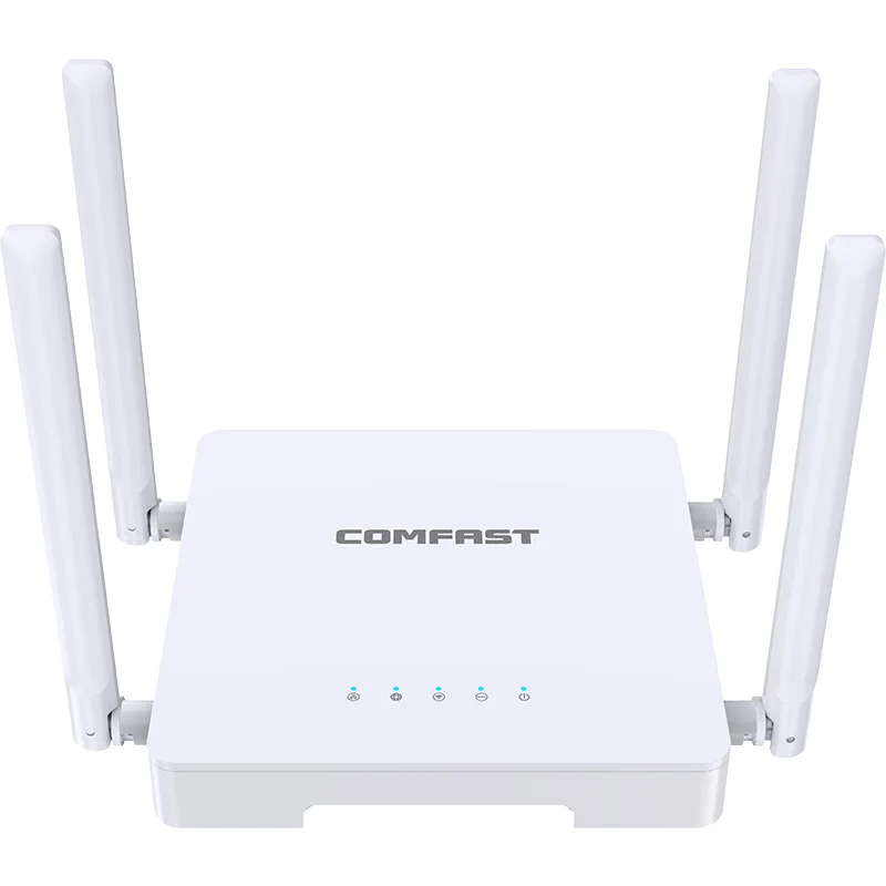 comfast 300Mbps Wireless WiFi Router 2.4Ghz home Wi-Fi Router 1WAN+4LAN RJ45 ports with 4*5dBi wifi antenna WPS Router AP CF-N1