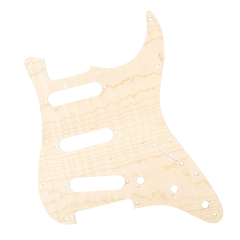 Golpeador de guitarra eléctrica de madera de 11 agujeros para piezas Fender Stratocaster, protector de guitarra con placa rascadora SSS