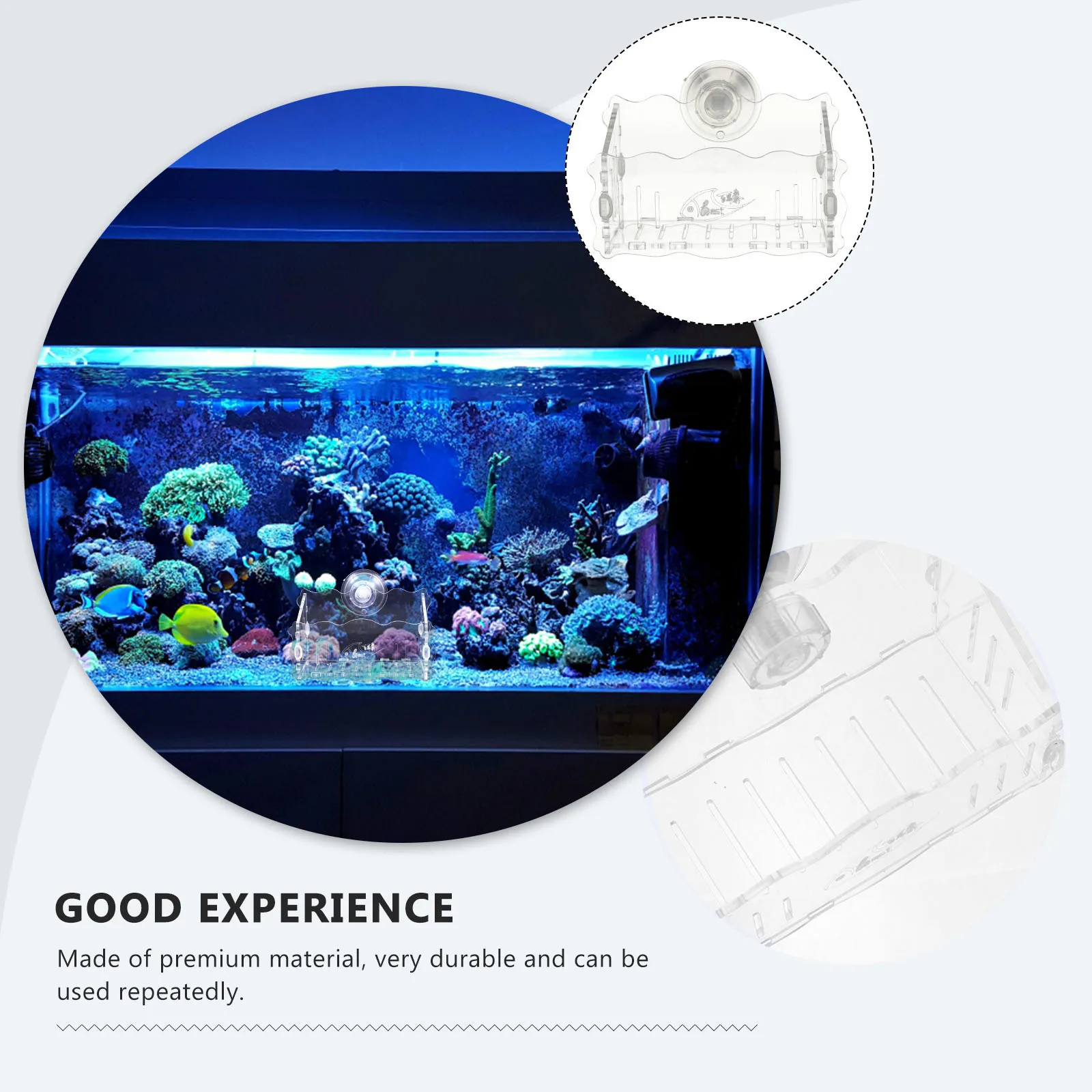 

Aquarium Planter Cup Water Plants Holder Fish Tank Decor Container Transparent Acrylic Reusable Suction Slope Promote