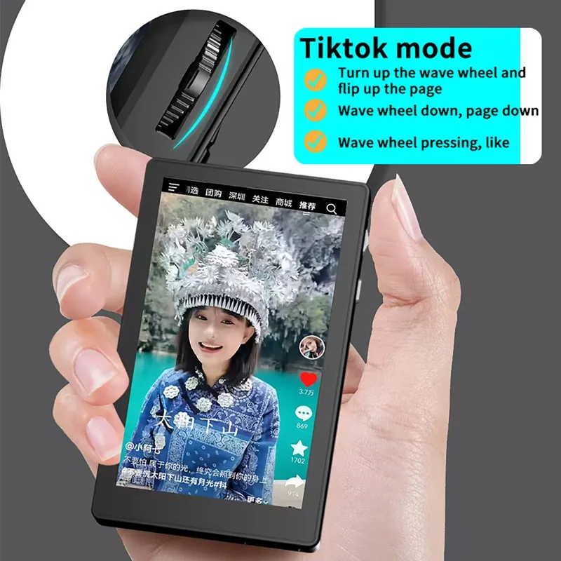 Smartphone Wireless Magnetic Monitor with Roller Focus Selfie Screen For Vlog Live Stream Video Recording Screen Phone Rear Cam