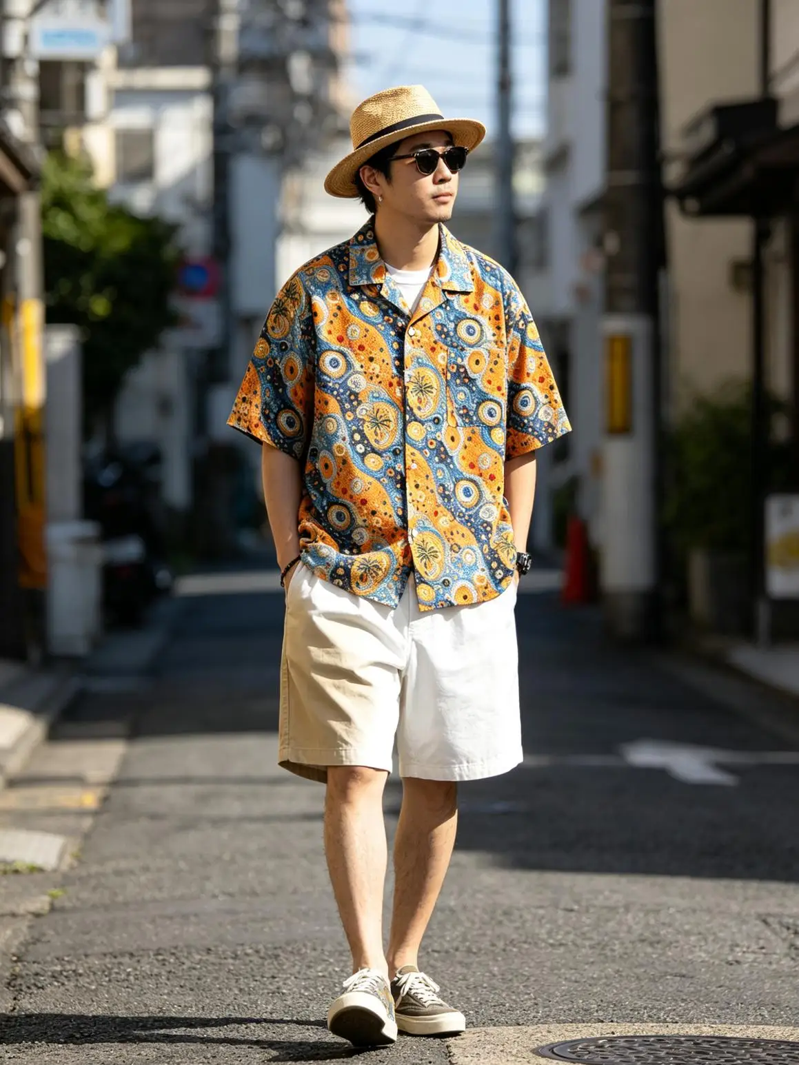 

Van Gogh Starry Night And Palm Tree 26th Day Style Cuban Collar Short Sleeve Men's Shirt Hawaiian Vacation Casual Fashion