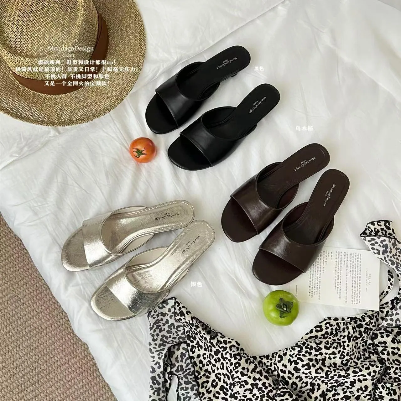 French-style Kitten Heel with Elegant Straight-strap Flip-flops, Fairy Shoes 2026 New Summer Thin-heeled Sandals
