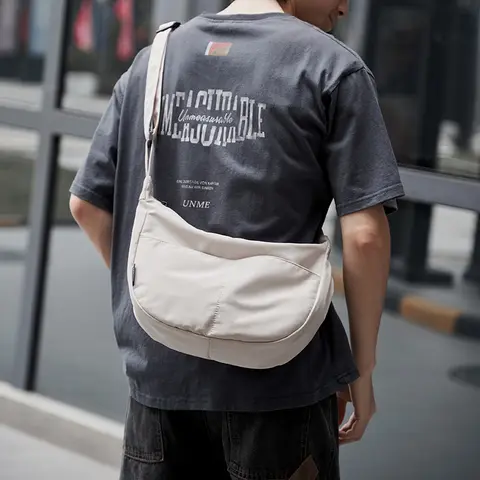 MOYYI Lätt Minimalism Hobo Axelväska Herr Kvinnor Mode Tunn Banan Crescent Axelväska Nylon Axelväska iPad 8 best sales crossväska herr - №7