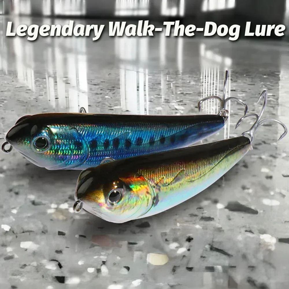 Topwater Walk The Dog Angelköder, 15 g, 11 cm, schwimmender Bleistiftköder, 3D-Swimbait-Haken, Popper, Pesca, Wobbler, Minnow-Rassel, Kurbelköder – Detail 5