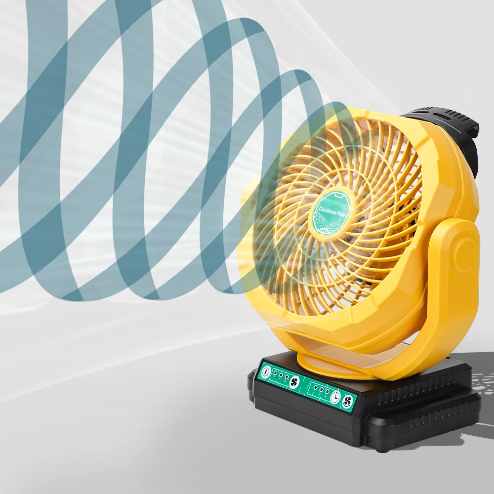 Cordless Oscillating Fan for Dewalt 20V 60V Battery, 3-Speed Jobsite Industrial Camping Fan (Battery Not Included)