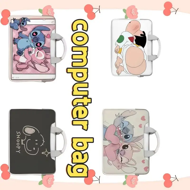 

Anime Crayon Shin-chan Stitch Snoopy Laptop Bag for Apple Xiaomi Dell Asus 12 14 15 16 17 Inch Lightweight Handbag Student Gift